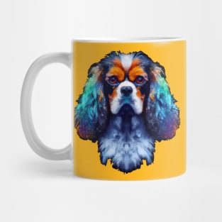 Floof King Charles Spaniel Watercolor Print Work Mug